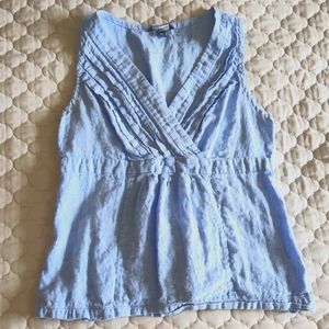 Women's Lands End LINEN Sleeveless Top, Sz 12P